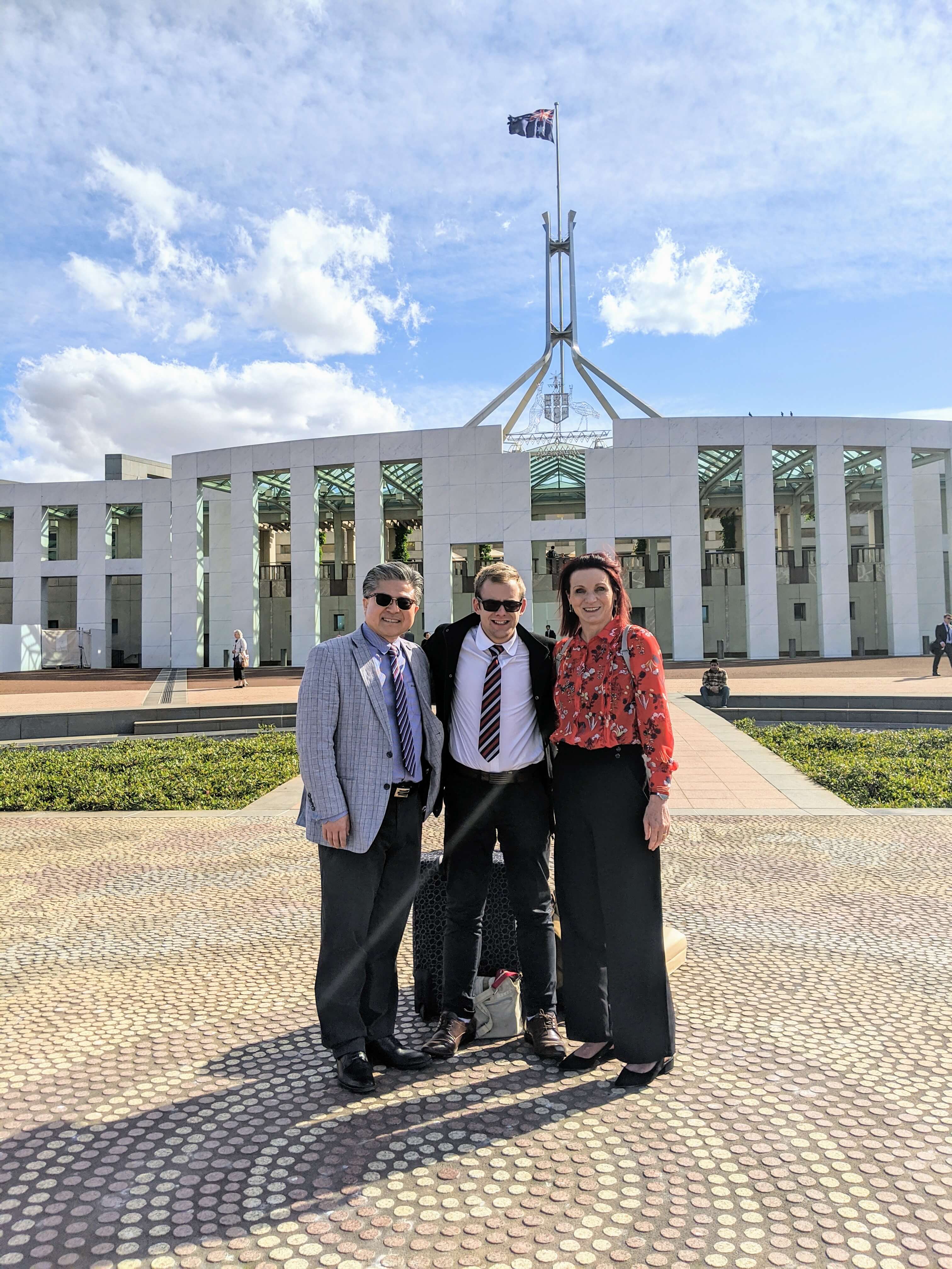 Paul, Lachlan and Helen in Canberra